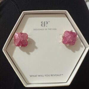 BP Sparkling Pink Square Earrings